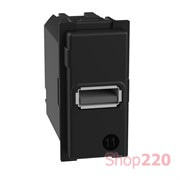 Механизм зарядного устройства USB тип - А 15 Вт/3000мА 1 модуль. Bticino Living Now. K4191A