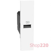 Розетка USB на тип - А 15 Вт/3000мА 1 модуль, белый, Bticino Living Now