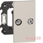 Розетка телевизионная-спутниковая TV-SAT оконечная 2 модуля, песочный, Bticino Living Now