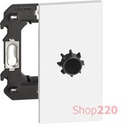 Вывод кабеля 1 выход диаметром 9мм 2 модуля, белый, Bticino Living Now