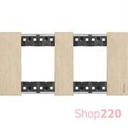 Рамка на 2 поста, 4 модуля - Немецкий стандарт. Цвет Золото. Bticino Living Now. KA4802M2ZW