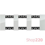 Рамка на 3 поста, 6 модулей - Немецкий стандарт. Цвет Небо. Bticino Living Now. KA4802M3DA