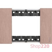 Рамка на 1 пост, 3 модуля - Итальянский стандарт. Цвет Медь. Bticino Living Now. KA4803ZM