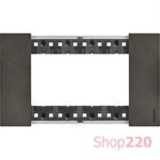 Рамка на 1 пост, 4 модуля - Итальянский стандарт. Цвет Космос. Bticino Living Now. KA4804NG