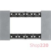 Рамка на 1 пост, 4 модуля - Итальянский стандарт. Цвет Луна. Bticino Living Now. KA4804NW