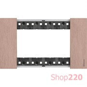 Рамка на 1 пост, 4 модуля - Итальянский стандарт. Цвет Медь. Bticino Living Now. KA4804ZM