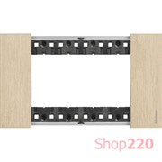 Рамка на 1 пост, 4 модуля - Итальянский стандарт. Цвет Золото. Bticino Living Now. KA4804ZW