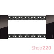 Рамка на 1 пост, 6 модулей - Итальянский стандарт. Цвет Ночь. Bticino Living Now. KA4806DG