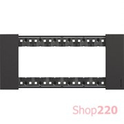 Рамка на 1 пост, 6 модулей - Итальянский стандарт. черный. Bticino Living Now. KA4806KG