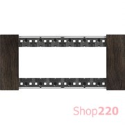 Рамка на 1 пост, 6 модулей - Итальянский стандарт. Цвет Орех. Bticino Living Now. KA4806LG