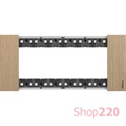 Рамка на 1 пост, 6 модулей - Итальянский стандарт. Цвет Дуб. Bticino Living Now. KA4806LM