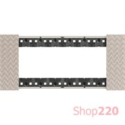 Рамка на 1 пост, 6 модулей - Итальянский стандарт. Цвет Оптик. Bticino Living Now. KA4806MM