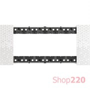 Рамка на 1 пост, 6 модулей - Итальянский стандарт. Цвет Пиксель. Bticino Living Now. KA4806MW