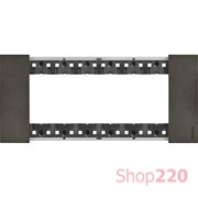 Рамка на 1 пост, 6 модулей - Итальянский стандарт. Цвет Космос. Bticino Living Now. KA4806NG