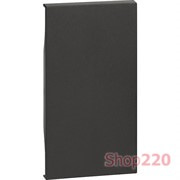 Лицевая панель заглушки 2 модуля. черный. Bticino Living Now. KG00M2