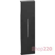 Лицевая панель выключателей и переключателей 1 модуль. черный. Bticino Living Now. KG01