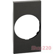 Лицевая панель розетки электрической 2К+З немецкого стандарта 2 модуля. черный. Bticino Living Now. KG04