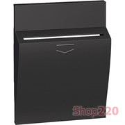 Лицевая панель выключателя карточного 3 модуля. черный. Bticino Living Now. KG22