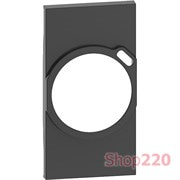 Лицевая панель розетки электрической с USB зарядкой 2К+З/USB 2 модуля. черный. Bticino Living Now. KG63