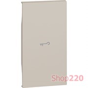 Лицевая панель выключателей и переключателей с символом "ключ" 2 модуля. песочный. Bticino Living Now. KM01M2F