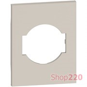 Лицевая панель розетки электрической 2К+З немецкого/итальянского стандарта 3 модуля. песочный. Bticino Living Now. KM03M3