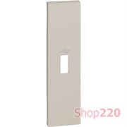 Лицевая панель розетки USB разъёмов передачи данных 1 модуль. песочный. Bticino Living Now. KM10P