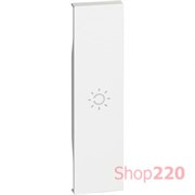 Лицевая панель выключателей и переключателей с символом "лампа" 1 модуль. белый. Bticino Living Now. KW01A