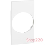 Лицевая панель розетки электрической 2К+З немецкого стандарта 2 модуля. белый. Bticino Living Now. KW04