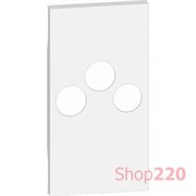 Лицевая панель розетки телевизионной TV-R-SAT 2 модуля. белый. Bticino Living Now. KW26M2