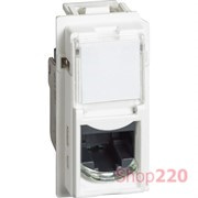 Механизм розетки компьютерной RJ45 cat5e UTP 1 модуль. белый. Bticino Living Now. KW4279C5E