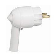 Вилка поворотная с рычагом для выталкивания,16А с з/к, белый, 50175 Legrand