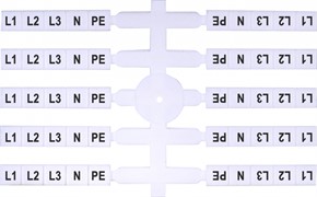 Маркировочная табличка (200шт.) EO3 (L1, L2, L3, N, PE)