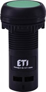 Кнопка моноблочная углубленная ECF-01-G (1NC, зеленая)