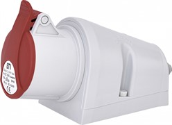 Розетка 16A IP44 настенная, 400V, 3P+PE, EZ-1643