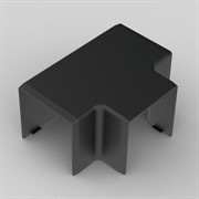 Тройник для LHD черного цвета 40x40; Серия LHD; ПВХ