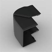Угол наружный (регулируемый) для LH 60x40 черного цвета; Серия LH; ПВХ