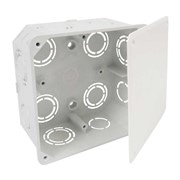 Коробка распределительная в твердых стенах: с крышкой; ПВХ; серый; 107х107х50мм