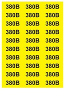 Наклейки "Знак "380 В" желтый 38х90"