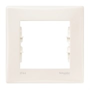 Рамка 1 пост IP44-выкл. IP20-розет., кремовый, Sedna SDN5810123 Schneider