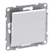 Переключатель перекрестный одноклавишный 10А винтовые клеммы, белый, Suno