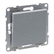 Выключатель одноклавишный двухполюсный 10А винтовые клеммы, алюминий, Suno