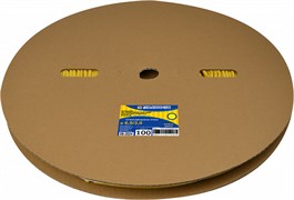 Термоусадочная трубка 12,0/6,0 желтая (бухта 100м)