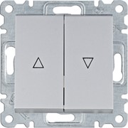Выключатель для жалюзи, серебристый, Lumina WL0322 Hager