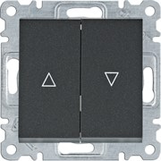 Выключатель для жалюзи, черный, Lumina WL0323 Hager