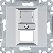 Панель двойная для RJ11/RJ45, серебристый, Lumina WL2322 Hager