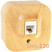 РОЗЕТКА ТЕЛЕФОННАЯ RJ11, ДЕРЕВО, 782274 LEGRAND QUTEO