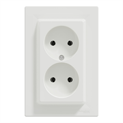 Розетка двойная без заземления, белый, EPH9700121 Schneider Asfora