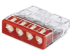 Клемма Wago для алюминиевого проводника на 4 подключения, 2273-244