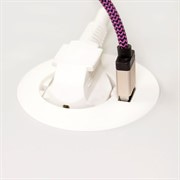 Врезная мебельная розетка 220В + USB, белый, Versatag ASA 060.36F.00002