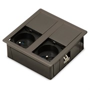 Врезная розетка в стол 2х220В, пьютер, Versahit ASA 060.15F.00005